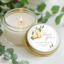 Douche de poire florale à l'aquarelle 