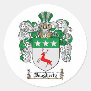 STICKER ROND DOUGHERTY FAMILLE CREST - DOUGHERTY COAT OF ARMS