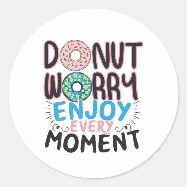 Sticker Rond Doughnut Lover - Donut Intimidation (Devant)