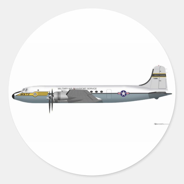 Sticker Rond Douglas C-54 Skymaster (Devant)