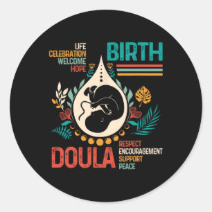 Sticker Rond Doula Birth Worker Landd Nurth Support Encou