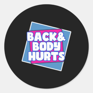 Sticker Rond Douleur du corps arrière