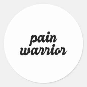 Sticker Rond Douleur Guerrier Crps Mois de sensibilisation Mala