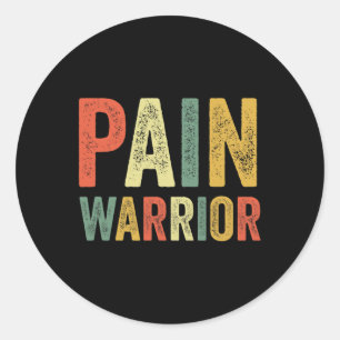 Sticker Rond Douleur Guerrier Crps Mois de sensibilisation Mala