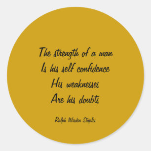 Sticker Rond Doute et confiance en soi