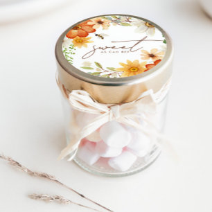 Sticker Rond Doux Comme Peut Être   Baby shower de printemps fl