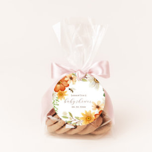 Sticker Rond Doux Comme Peut Être   Baby shower de printemps fl