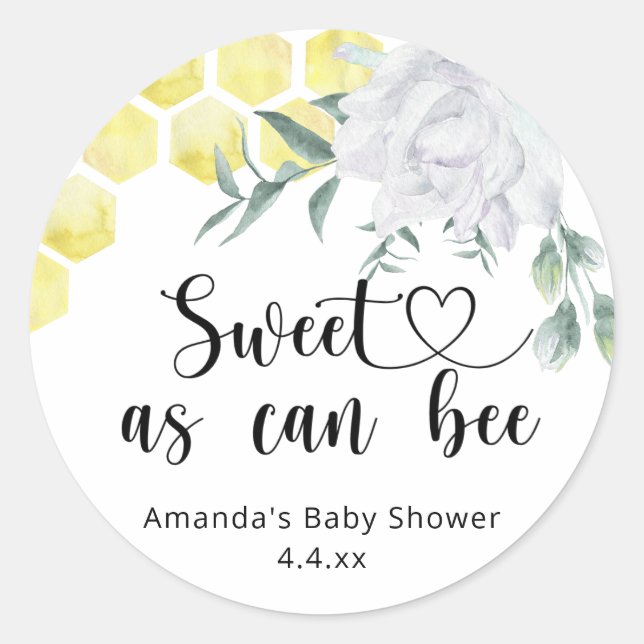 Sticker Rond Doux comme peut l'être une abeille -  (Devant)