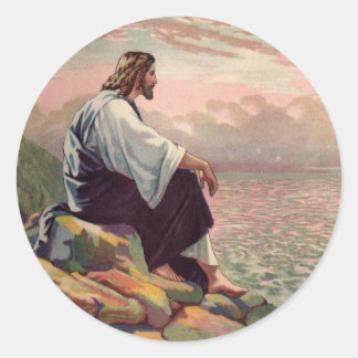 Sticker Rond Doux doux de Jésus - et -
