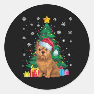 Sticker Rond Doux moche Jeu d'arbres Bruxelles Griffon Chien