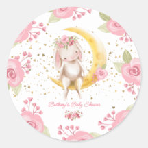Doux petit lapin bébé fille douche