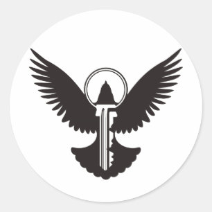 Sticker Rond Dove avec clé