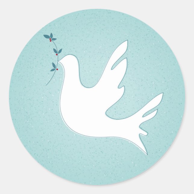 Sticker Rond Dove de la paix (Devant)