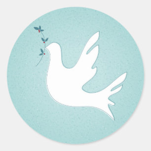 Sticker Rond Dove de la paix
