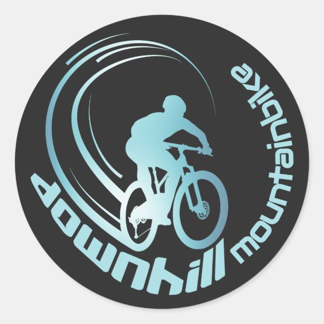 Sticker Rond Downhill Mountainbike MTB Mountain bike Carte post (Devant)