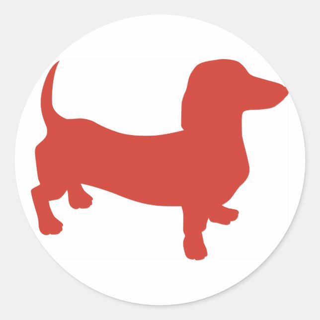 Sticker Rond Doxie - Dacshund (Devant)