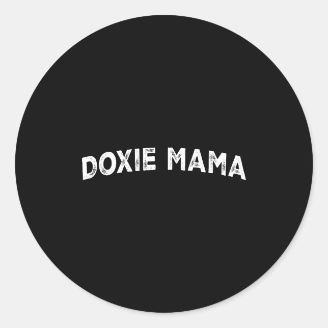 Sticker Rond Doxie Mama  (Devant)