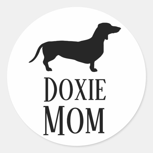 Sticker Rond Doxie Maman (Devant)