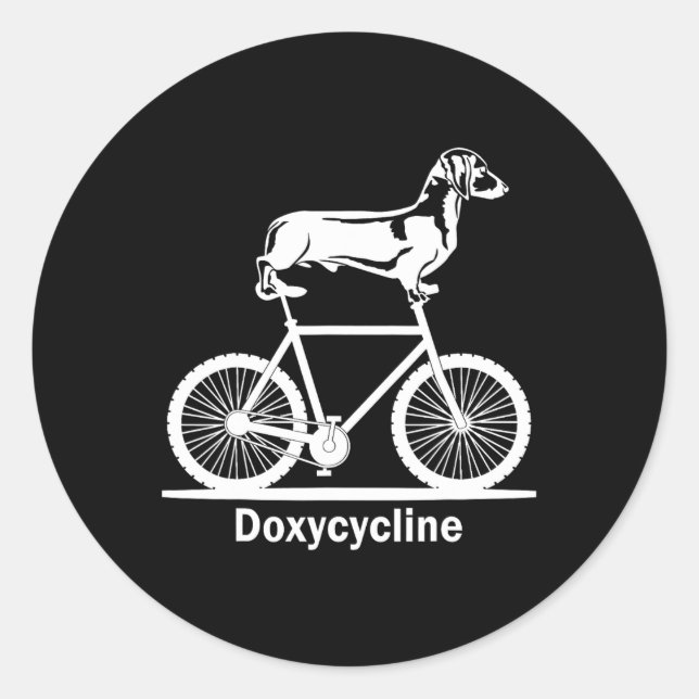 Sticker Rond Doxycycline Pharmacie Pun drôle Pharmacie vétérina (Devant)