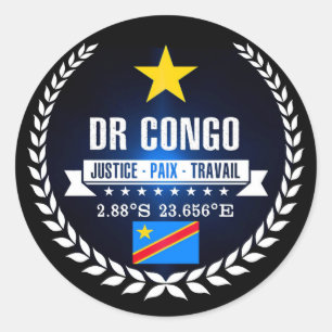 Sticker Rond DR Congo