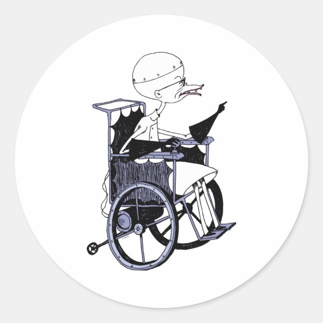 Sticker Rond Dr Finkelstein Mad Scientist Baby  (Devant)