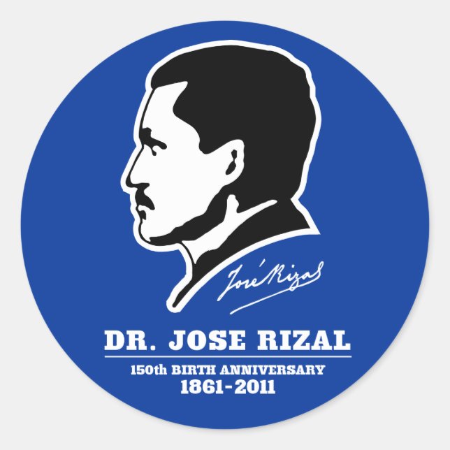 Sticker Rond Dr Jose Rizal @ 150e anniversaire de naissance Sou (Devant)