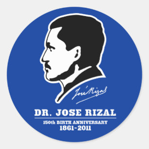 Sticker Rond Dr Jose Rizal @ 150e anniversaire de naissance Sou