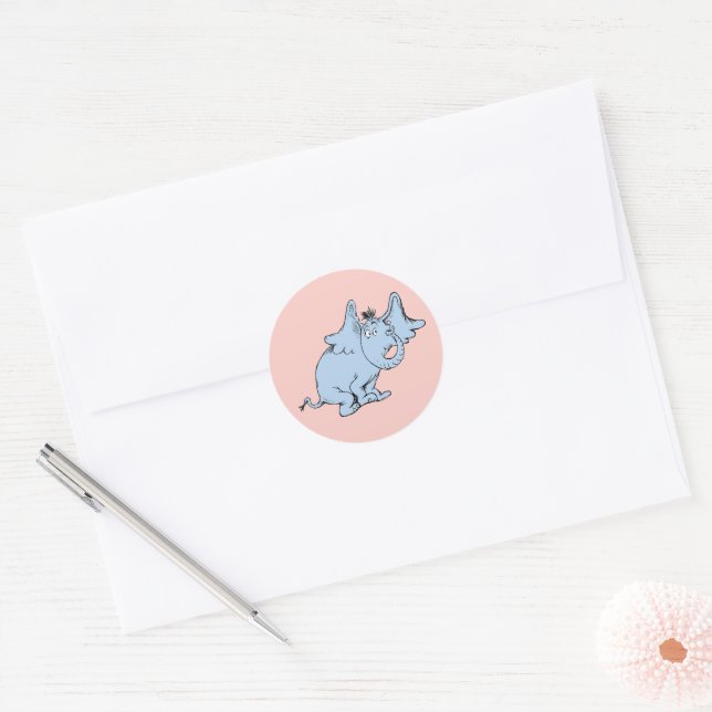 Sticker Rond Dr. Seuss | Horton Côté Regard (Enveloppe)