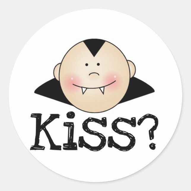 Sticker Rond Dracula Kiss (Devant)