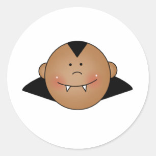 Sticker Rond Dracula Personnalisable Africain-Américain