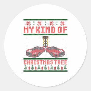 Sticker Rond Drag Racing Christmas Tree' Race Car Ugl