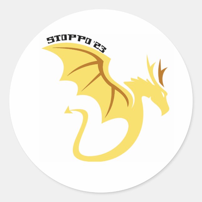 Sticker Rond dragon (Devant)