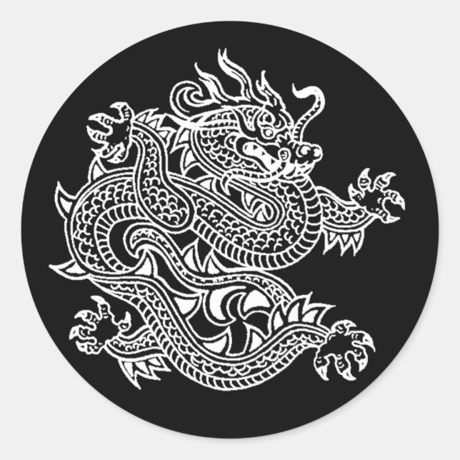 Sticker Rond dragon (Devant)