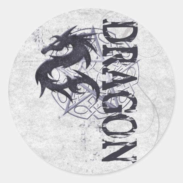 Sticker Rond Dragon ! (Devant)