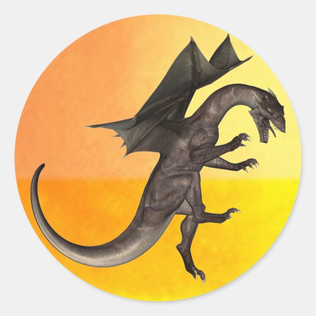 Sticker rond Dragon (Devant)