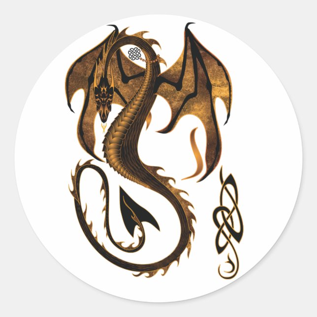 Sticker Rond dragon (Devant)