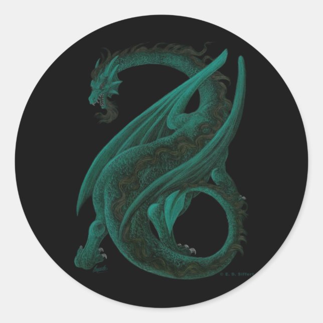 Sticker Rond Dragon (Devant)
