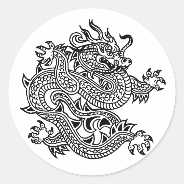 Sticker Rond dragon (Devant)