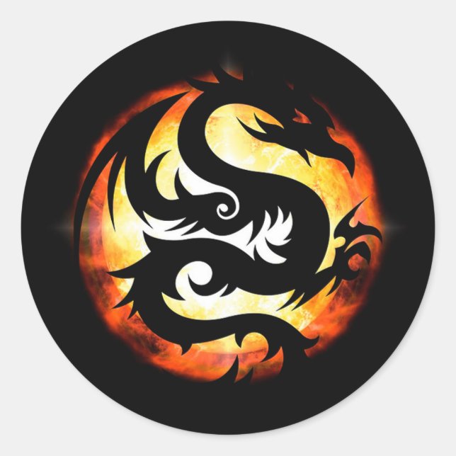 Sticker Rond Dragon (Devant)