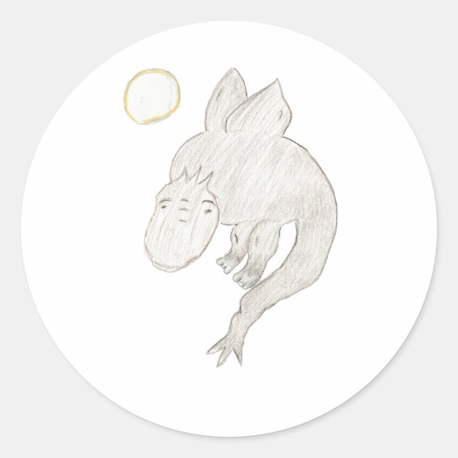 Sticker Rond Dragon (Devant)