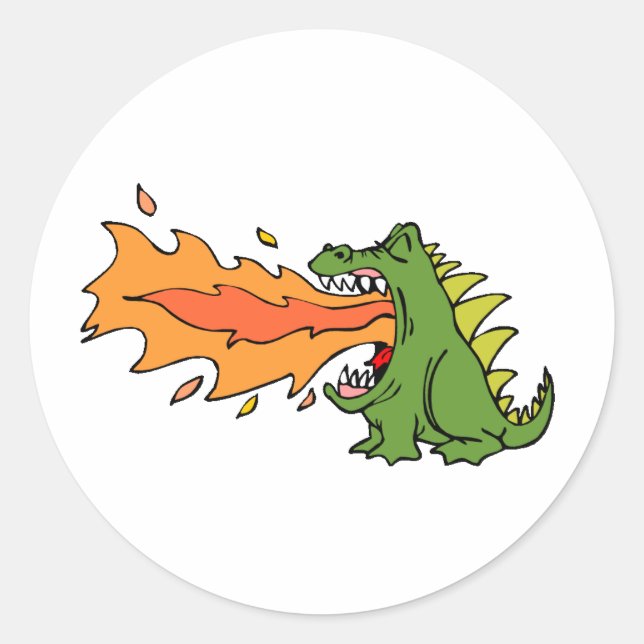 Sticker Rond Dragon Art 33 (Devant)