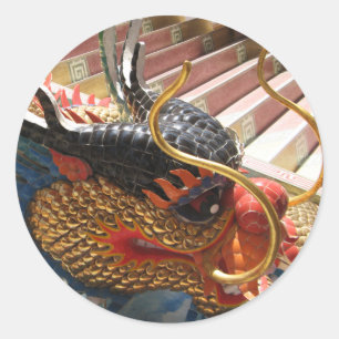 Sticker Rond Dragon chinois