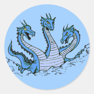 Sticker Rond Dragon d'hydre