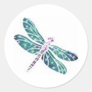 Sticker Rond Dragon Fly