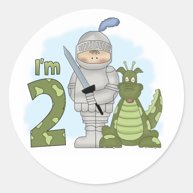 Sticker Rond Dragon Knight 2e anniversaire (Devant)