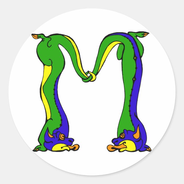 Sticker Rond dragon M (Devant)