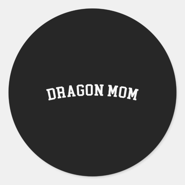 Sticker Rond Dragon Mom  (Devant)