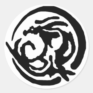 Sticker Rond Dragon Moon Draconyz