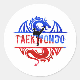 Sticker Rond Dragon Taekwondo