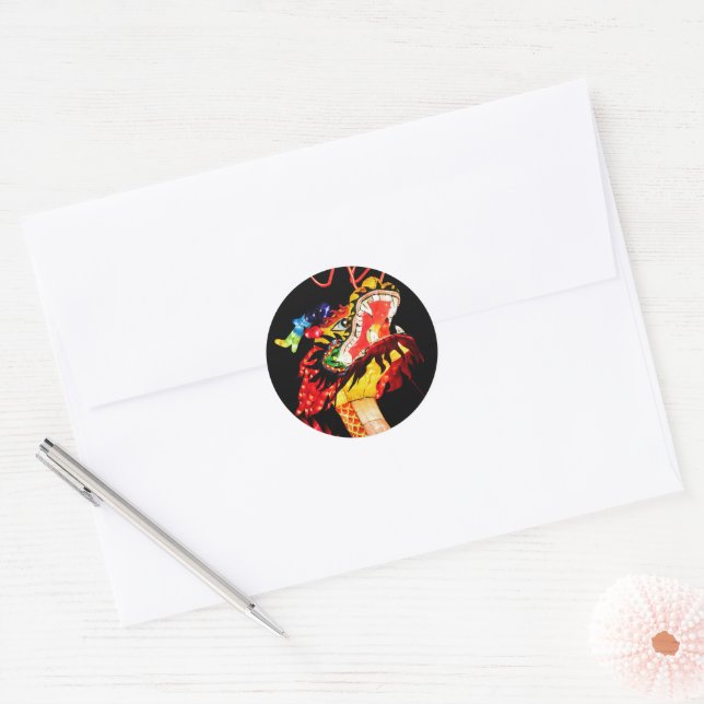 Sticker Rond Dragon Tianlong (Enveloppe)